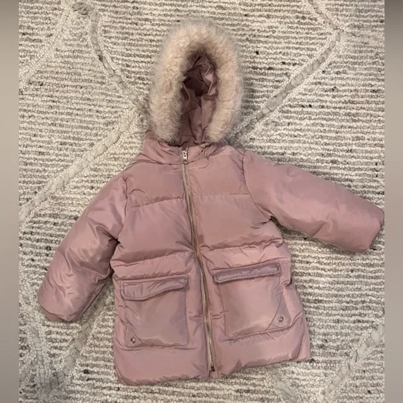 Zara Jackets Coats Like New Girls Zara Fur Hood Puffer